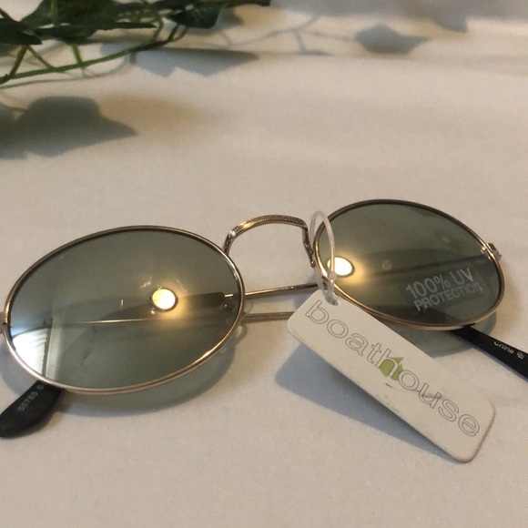 Gold Round Sunglasses - Picture 2 of 2